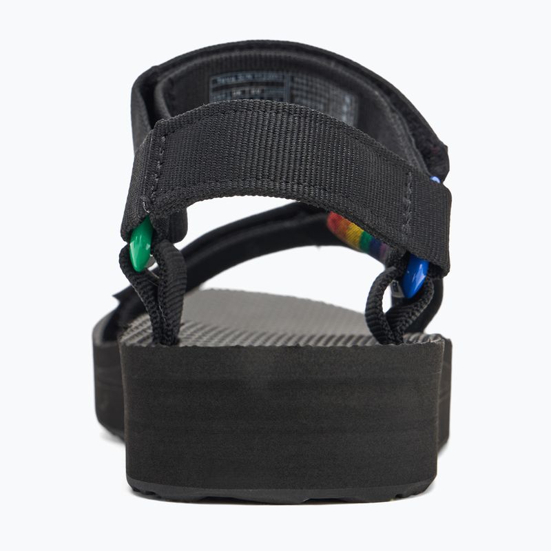 Sandali Teva Midform Universal Pride nero arcobaleno da donna 6