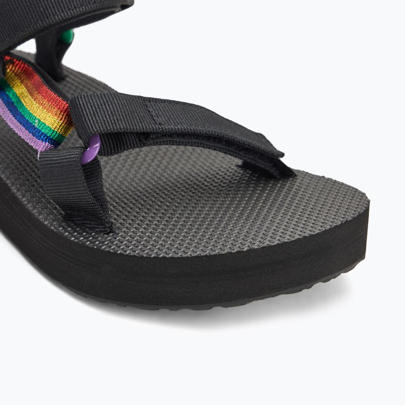 Sandali Teva Midform Universal Pride nero arcobaleno da donna 7