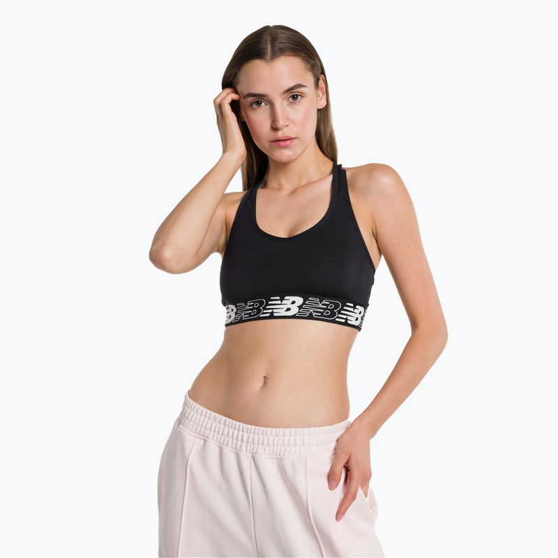 Reggiseno fitness New Balance Pace Bra 3.0 nero