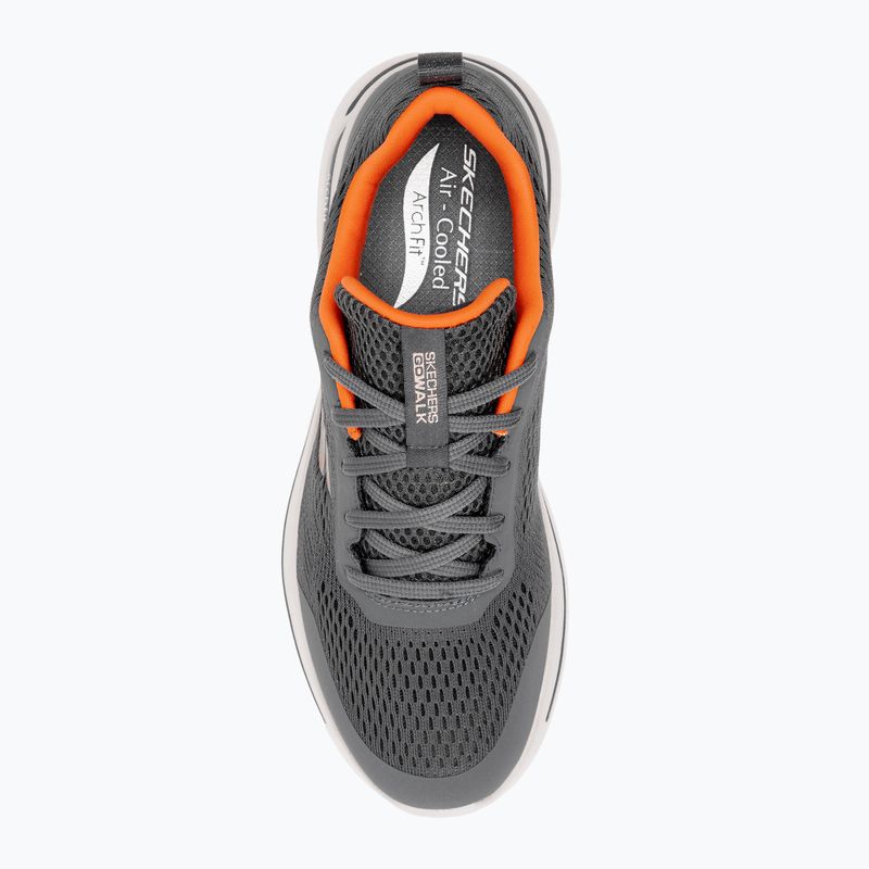 Scarpe da uomo SKECHERS Go Walk Arch Fit Idyllic carbone/bianco/arancio 6