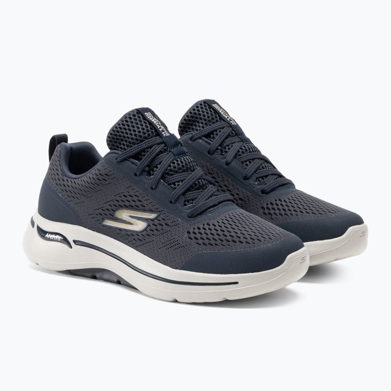 Scarpe SKECHERS Go Walk Arch Fit Idyllic da uomo, blu/bianco/oro 4
