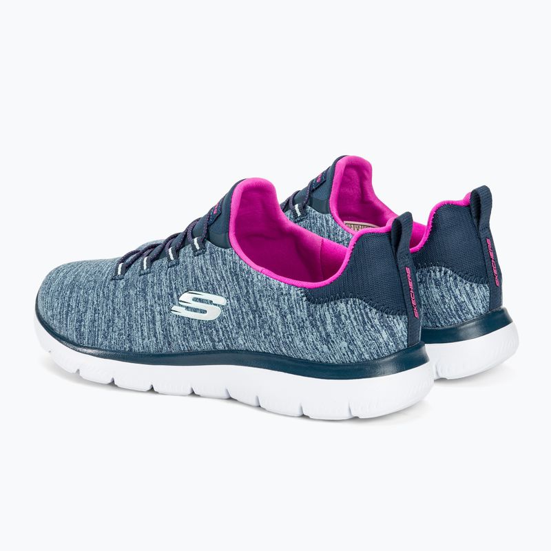 Scarpe SKECHERS Summits Quick Getaway da donna in blu/rosa 3