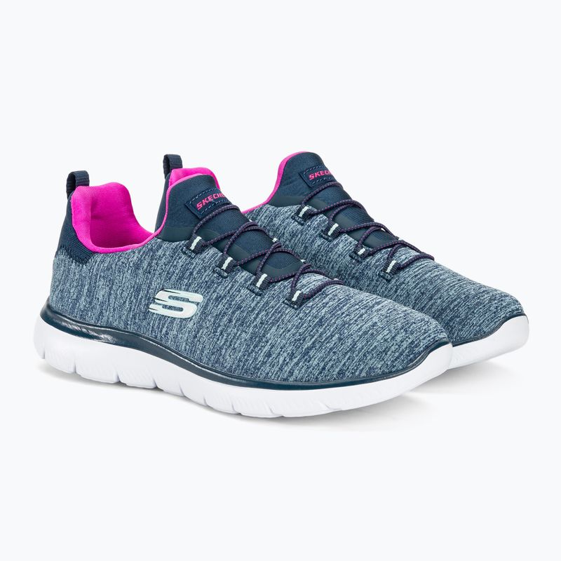 Scarpe SKECHERS Summits Quick Getaway da donna in blu/rosa 4