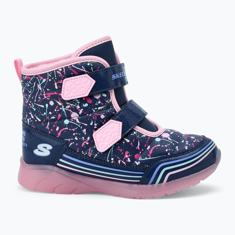 SKECHERS Illumi Brights Power Paint, stivali da neve per bambini di colore blu/rosa 2