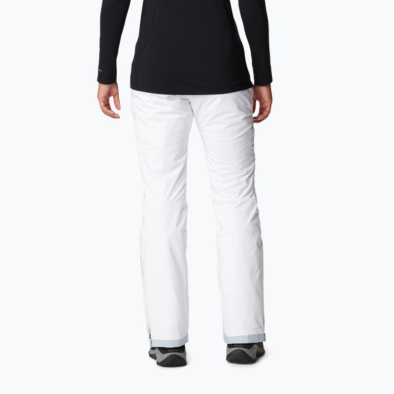 Pantaloni da sci da donna Columbia Backslope II Insulated bianco 3