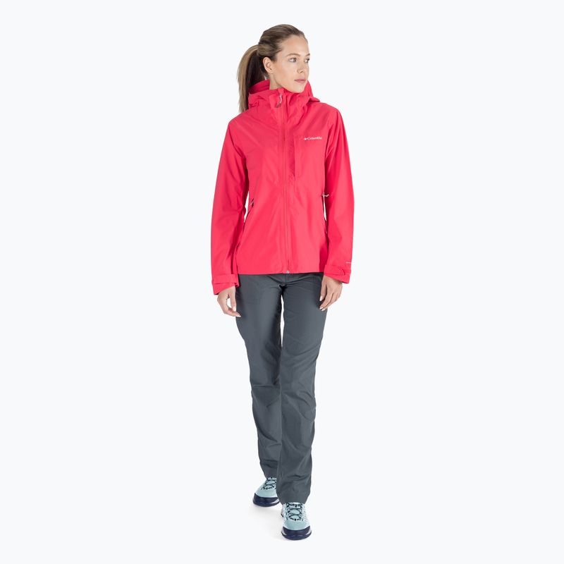 Giacca da pioggia Columbia Omni-Tech Ampli-Dry donna rosso ibisco 6