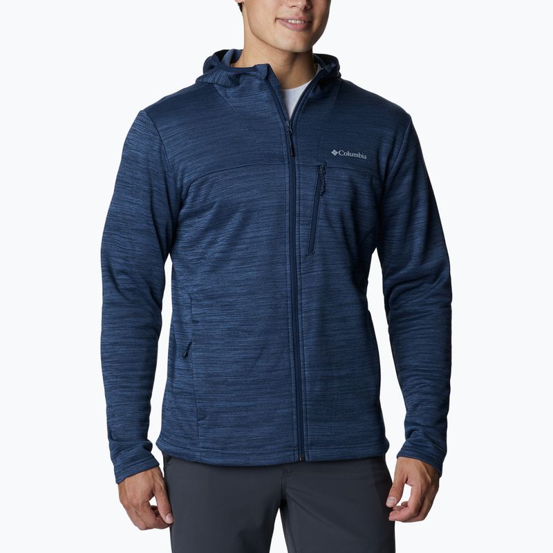 Felpa da trekking Columbia Maxtrail II da uomo, colore navy heather collegiale