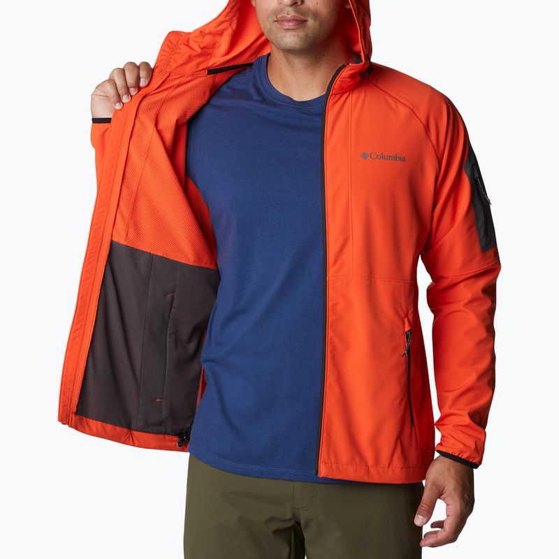 Giacca Softshell con cappuccio Columbia Tall Heights Uomo rosso quarzo 6