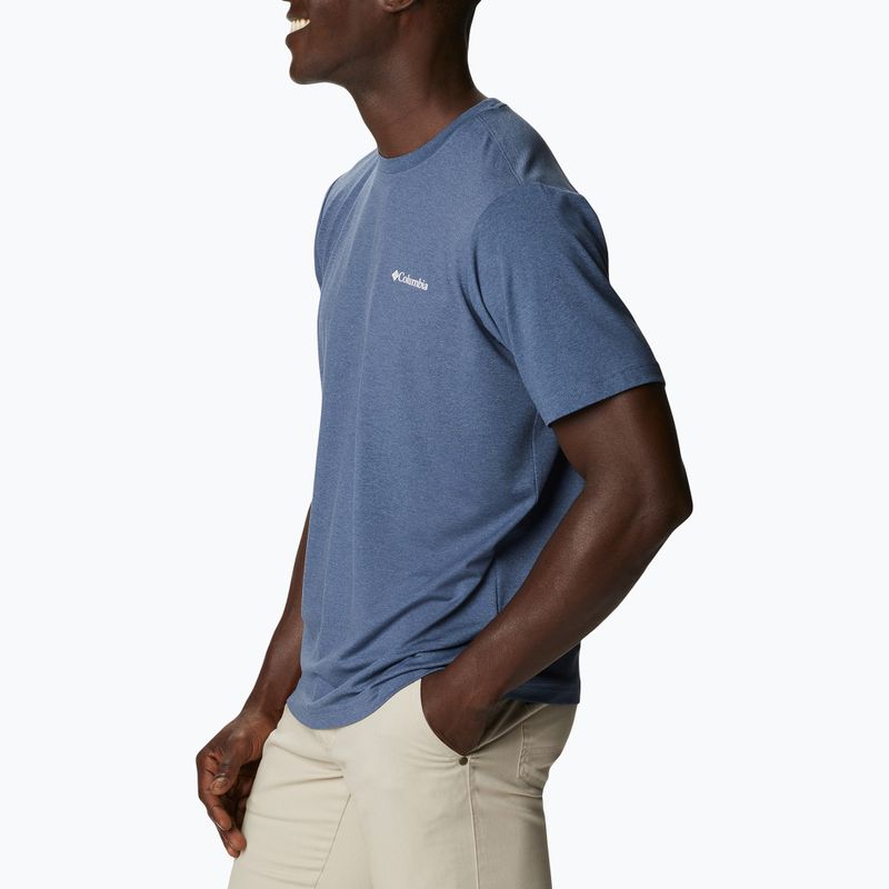 Camicia Columbia Tech Trail Graphic Uomo dark mountain heather/summits 7 graphic trekking