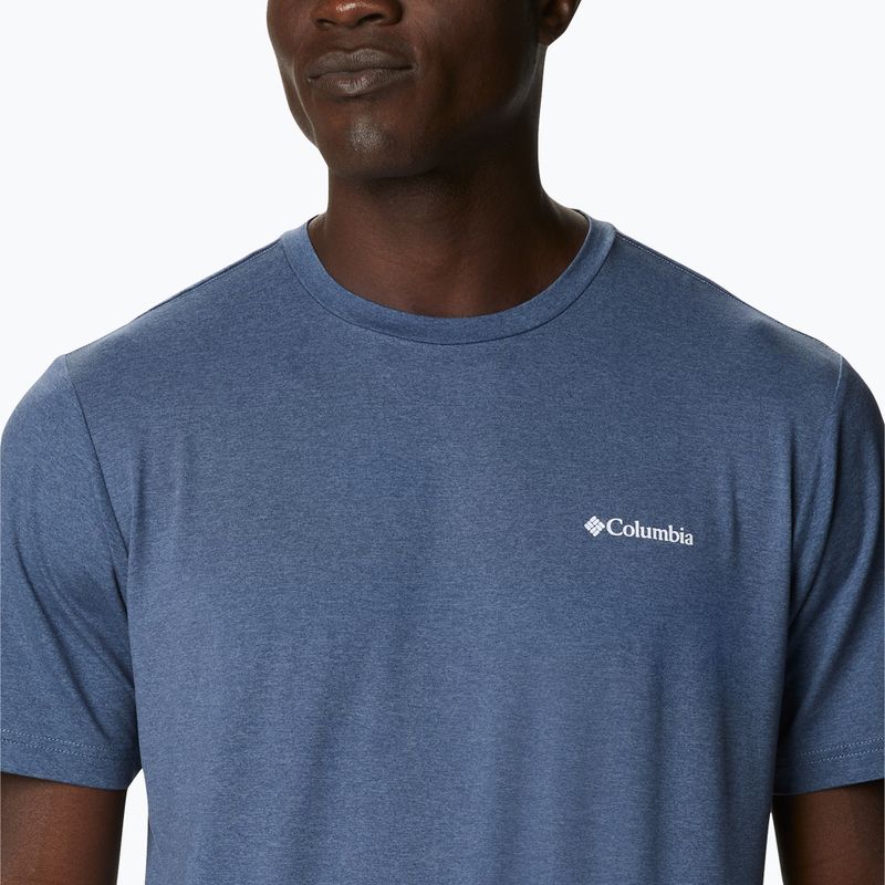 Camicia Columbia Tech Trail Graphic Uomo dark mountain heather/summits 7 graphic trekking 2