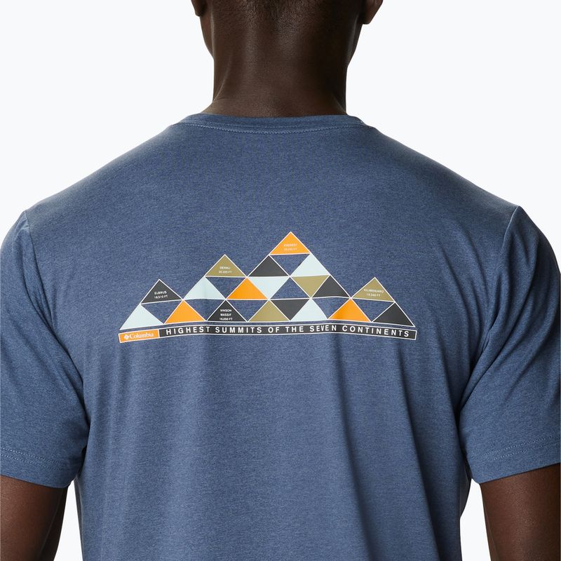 Camicia Columbia Tech Trail Graphic Uomo dark mountain heather/summits 7 graphic trekking 3