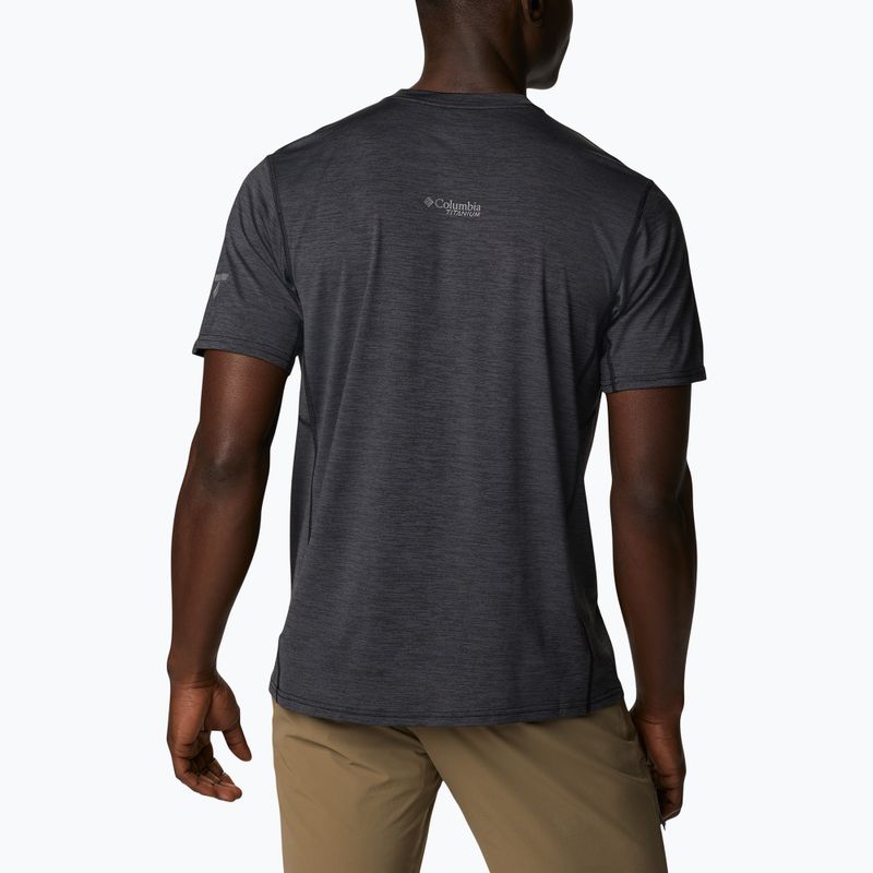 Maglietta da trekking Columbia da uomo Titan Pass Graphic nero/titanio burst graphic 2