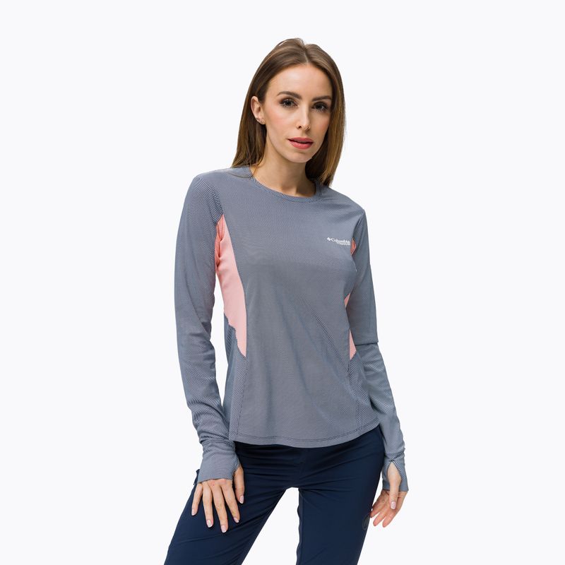 Columbia Titan Pass Sun Deflect manica lunga trekking donna notturna/corallina