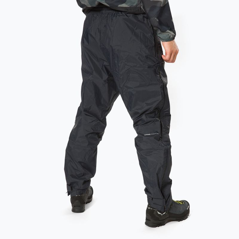 Pantaloni da pioggia Columbia Pouring Adventure II da uomo, nero 3