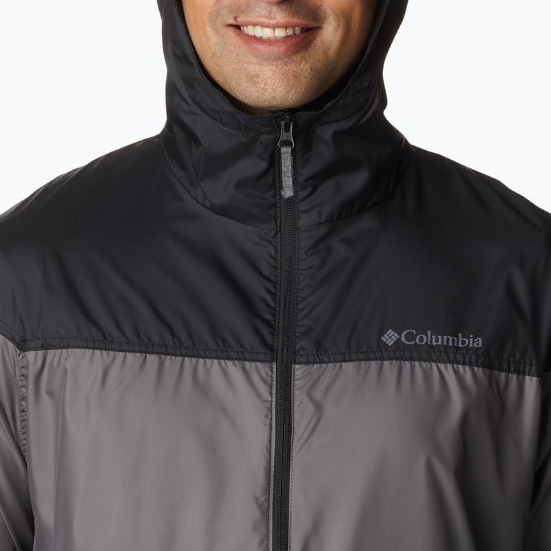 Giacca a vento Columbia Flash Challenger Novelty city grigio/nero da uomo 4