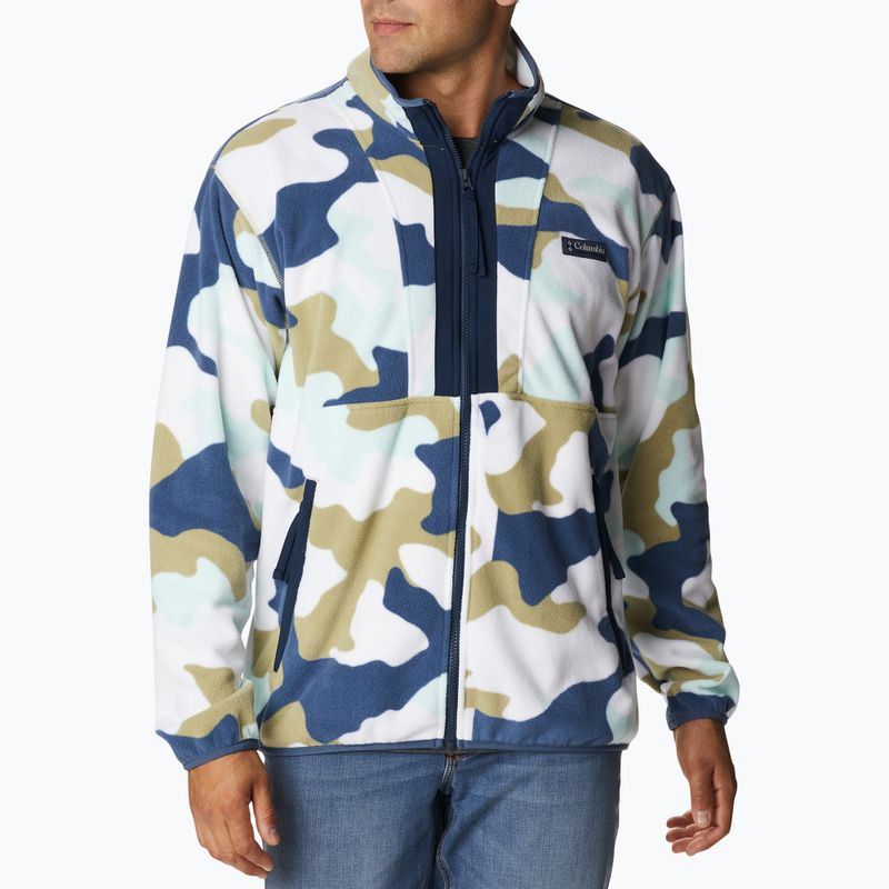 Columbia Back Bowl felpa in pile da uomo savory mod camo/collegiate navy
