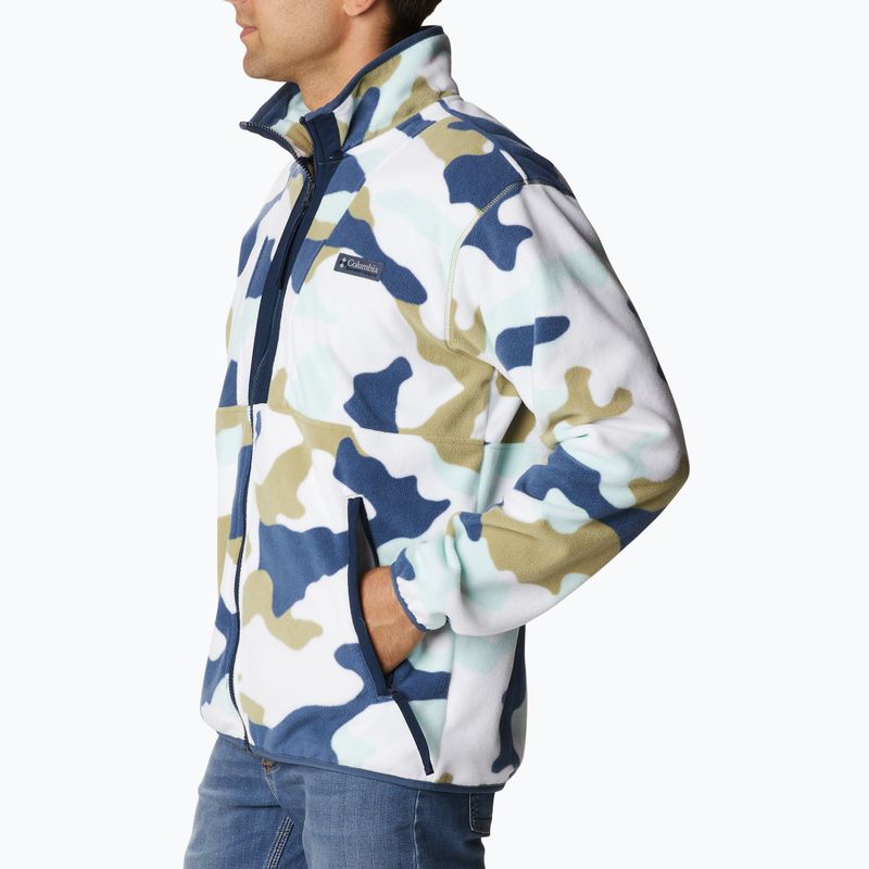Columbia Back Bowl felpa in pile da uomo savory mod camo/collegiate navy 3