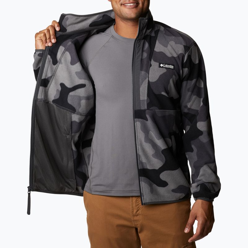 Felpa in pile Columbia Back Bowl nero mod camo/squalo uomo 5