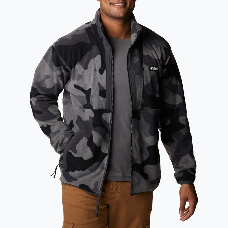 Felpa in pile Columbia Back Bowl nero mod camo/squalo uomo 6