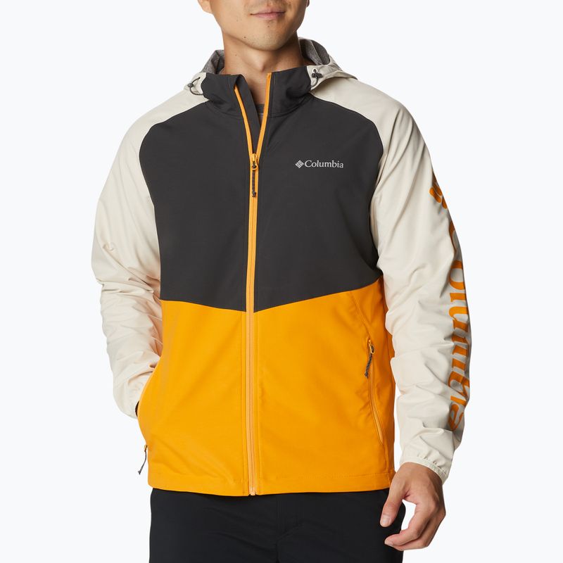 Giacca softshell Columbia Panther Creek da uomo mango/squalo/gesso