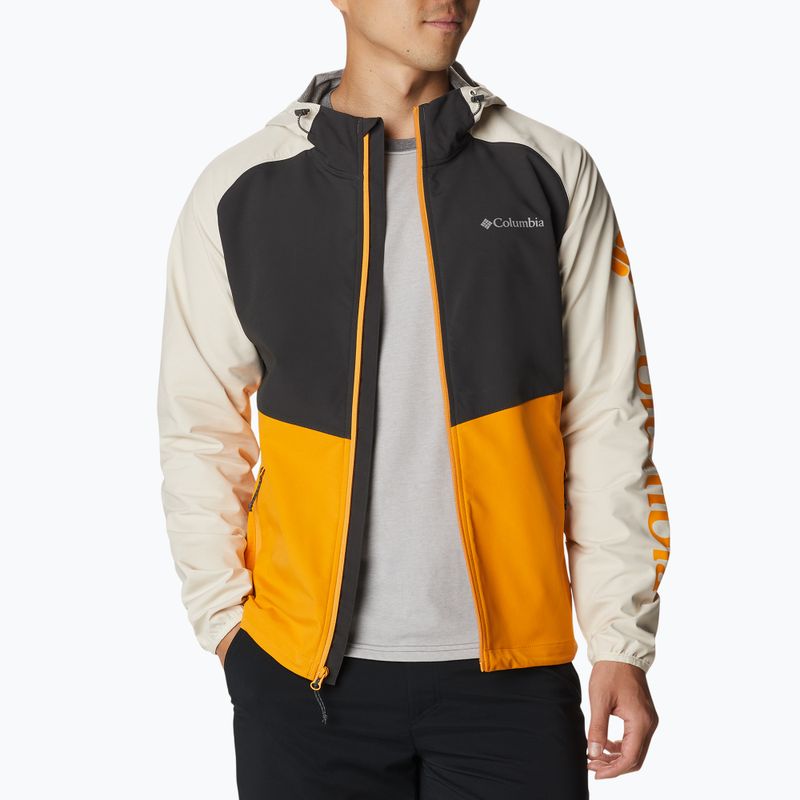 Giacca softshell Columbia Panther Creek da uomo mango/squalo/gesso 3