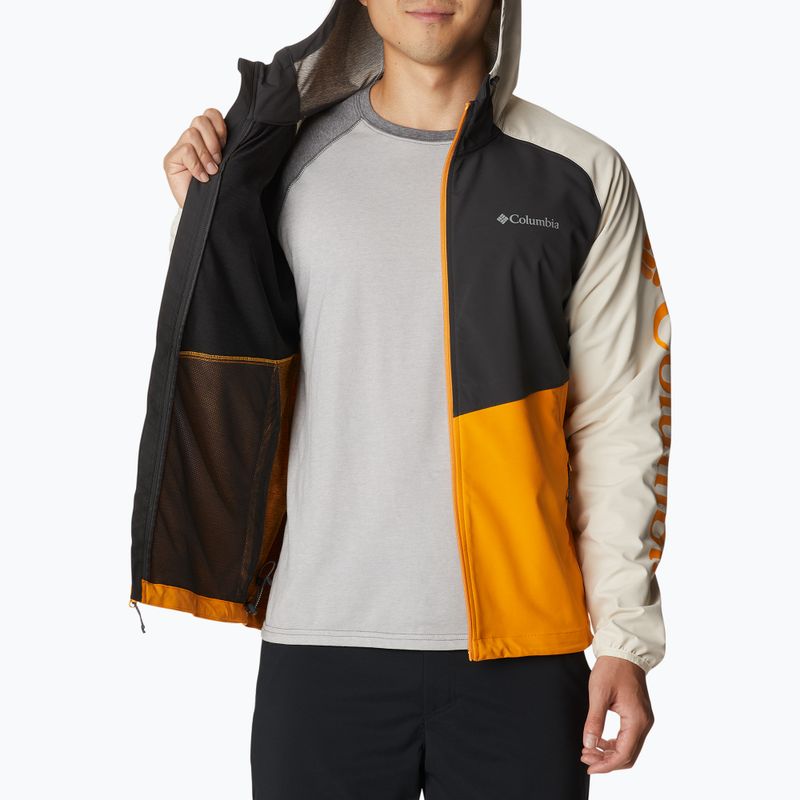 Giacca softshell Columbia Panther Creek da uomo mango/squalo/gesso 5