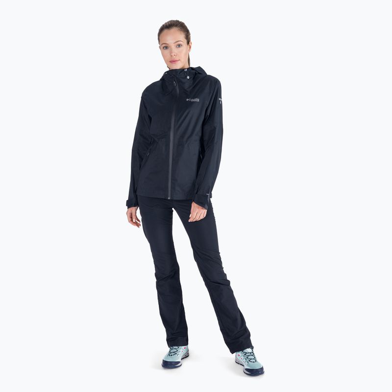 Giacca antipioggia Columbia Titan Pass 2.5L nera da donna 2