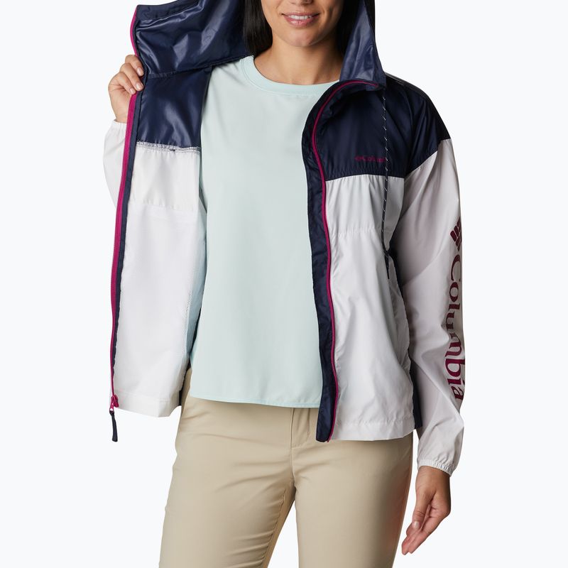 Giacca a vento Columbia Flash Challenger Novelty bianca/notturna da donna 7