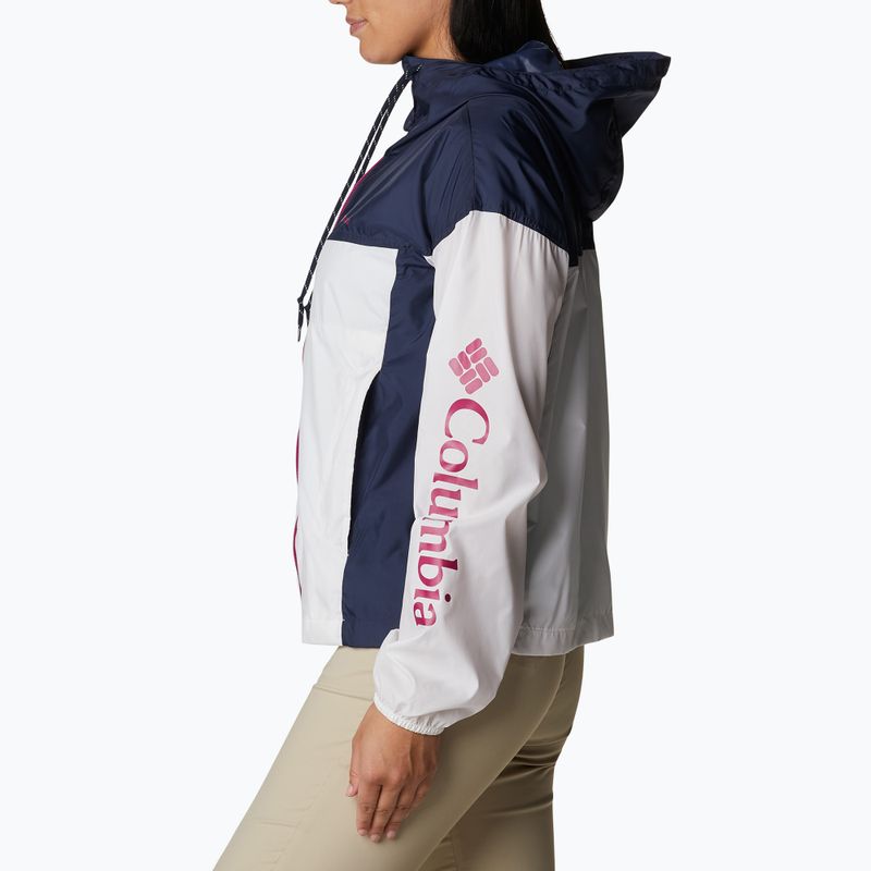 Giacca a vento Columbia Flash Challenger Novelty bianca/notturna da donna 8