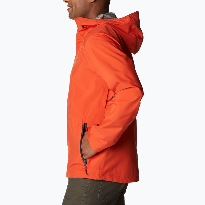 Giacca da pioggia Columbia Earth Explorer da uomo, rosso quarzo 7