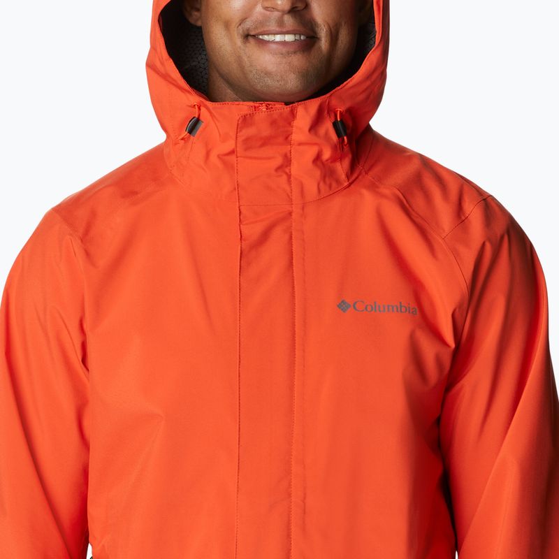 Giacca da pioggia Columbia Earth Explorer da uomo, rosso quarzo 12