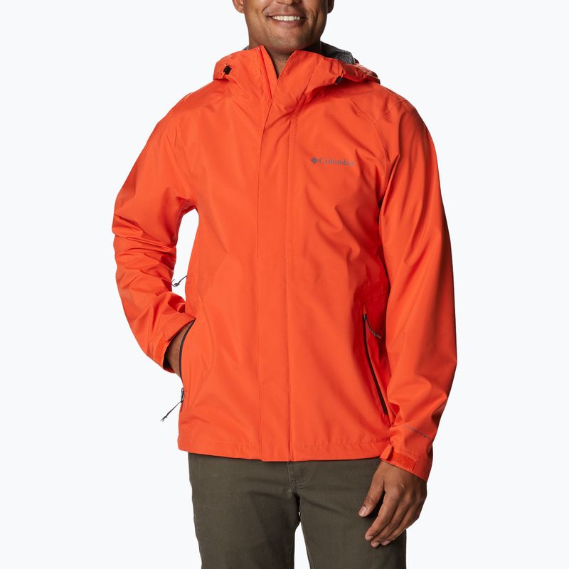 Giacca da pioggia Columbia Earth Explorer da uomo, rosso quarzo 2