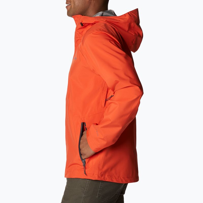 Giacca da pioggia Columbia Earth Explorer da uomo, rosso quarzo 8