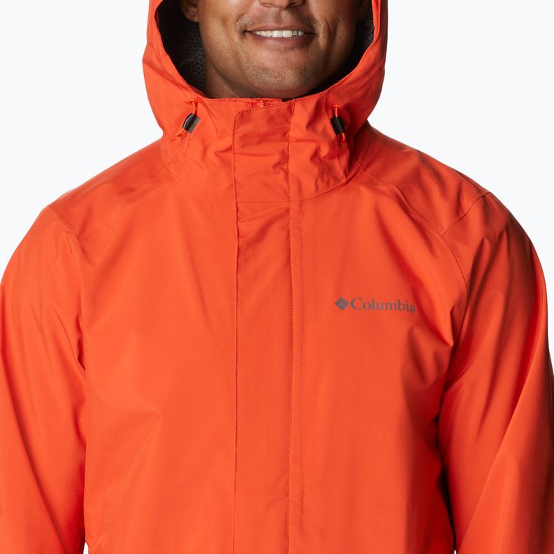 Giacca da pioggia Columbia Earth Explorer da uomo, rosso quarzo 11