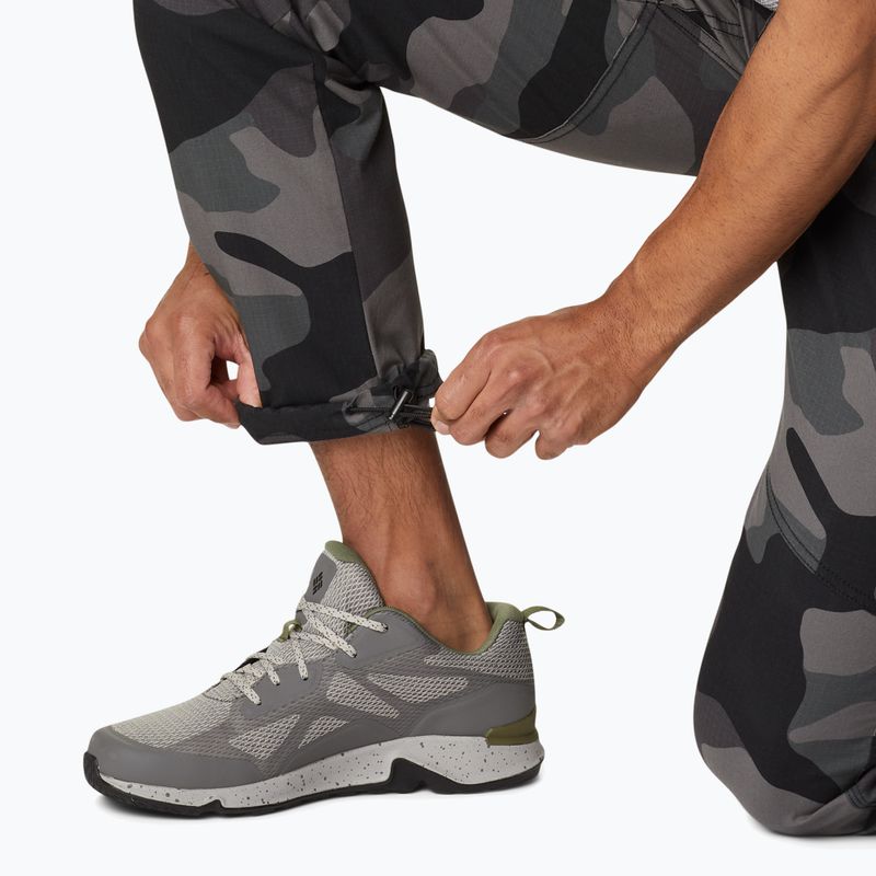 Pantaloni da trekking Columbia Wallowa Belted nero mod camo da uomo 5