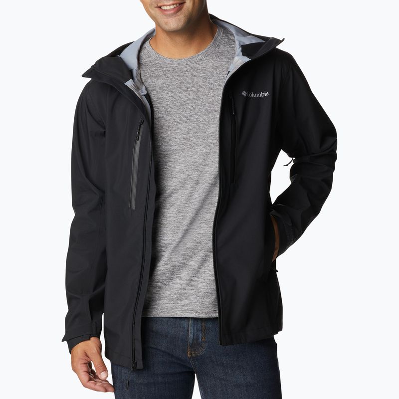Giacca da pioggia Columbia Peak Creek uomo nero