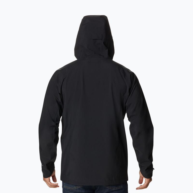 Giacca da pioggia Columbia Peak Creek uomo nero 3
