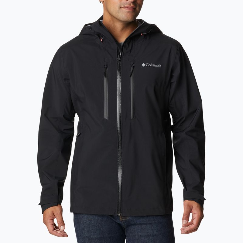 Giacca da pioggia Columbia Peak Creek uomo nero 4