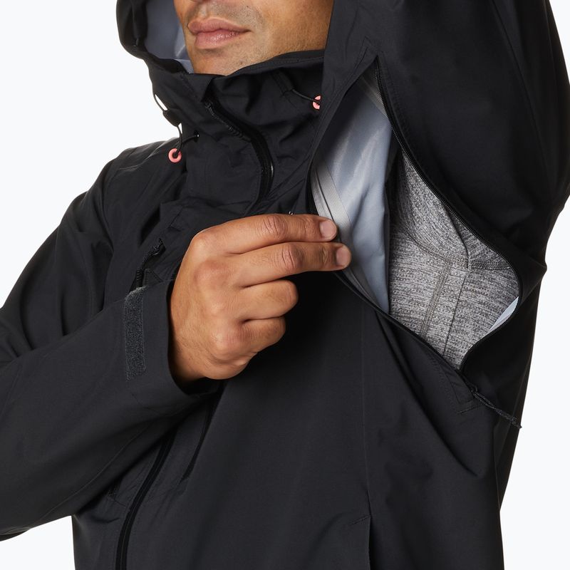 Giacca da pioggia Columbia Peak Creek uomo nero 5