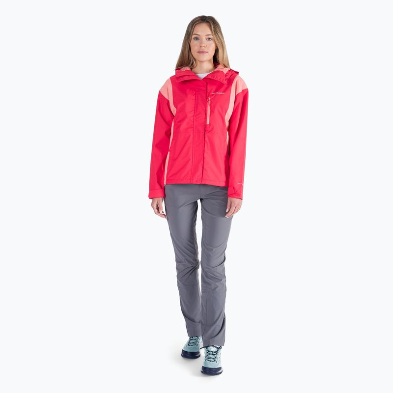 Giacca da pioggia Columbia Hikebound donna rosso ibisco/corallo reef 7