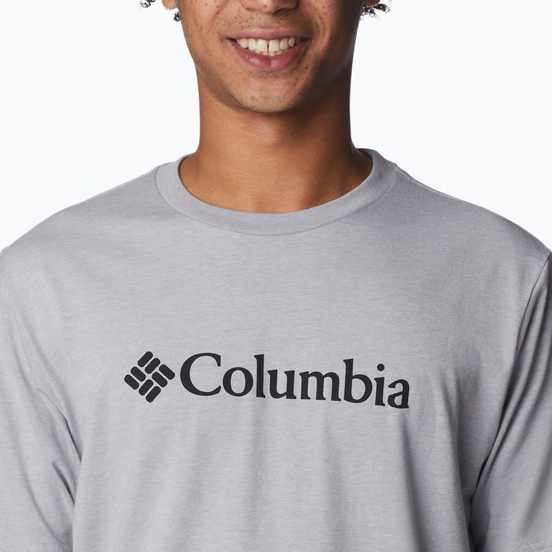 Maglietta da trekking Columbia CSC Basic Logo uomo grigio erica 5