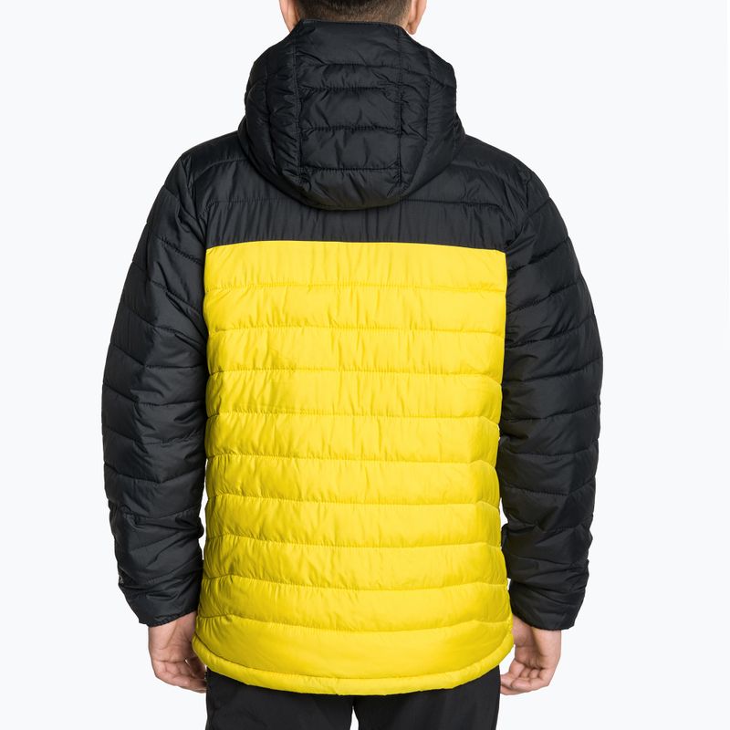 Piumino Columbia Powder Lite Hooded laser lemon/nero da uomo 2