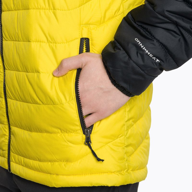 Piumino Columbia Powder Lite Hooded laser lemon/nero da uomo 4