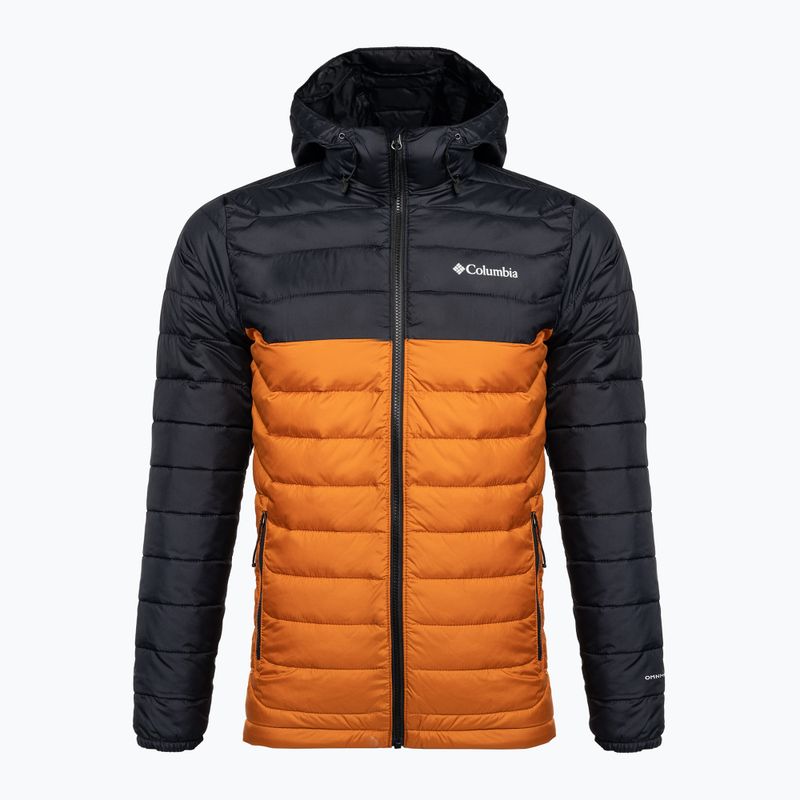 Columbia Powder Lite Piumino da uomo con cappuccio caldo rame/nero