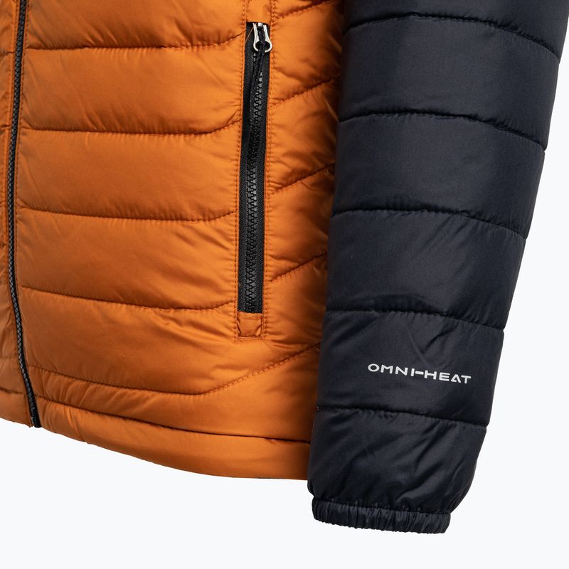 Columbia Powder Lite Piumino da uomo con cappuccio caldo rame/nero 4