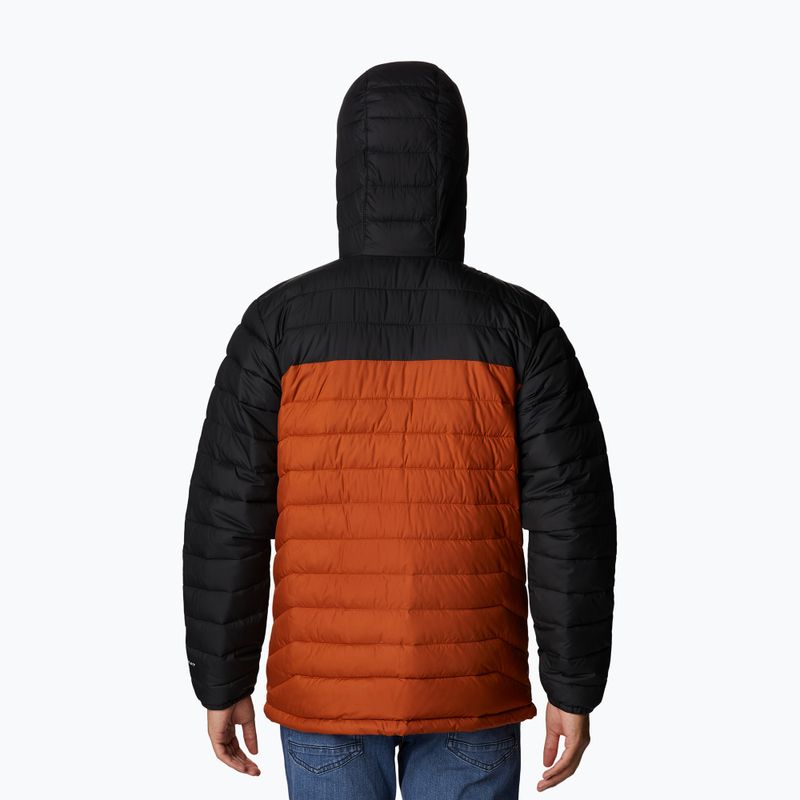 Columbia Powder Lite Piumino da uomo con cappuccio caldo rame/nero 8