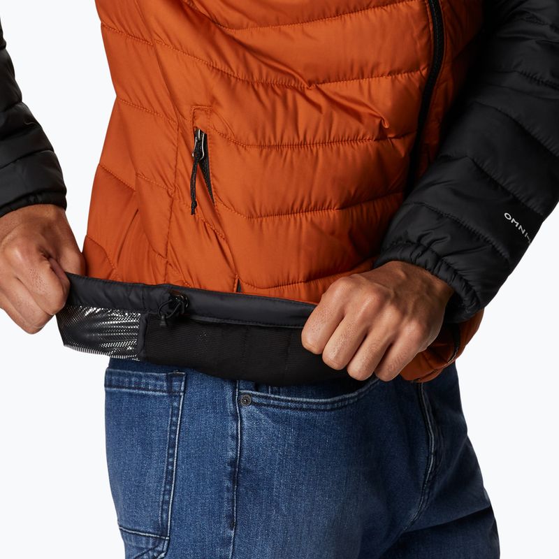 Columbia Powder Lite Piumino da uomo con cappuccio caldo rame/nero 11