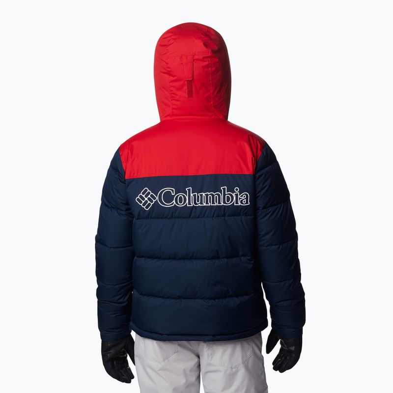 Giacca da sci Columbia Iceline Ridge da uomo, colore blu scuro/rosso montagna 3
