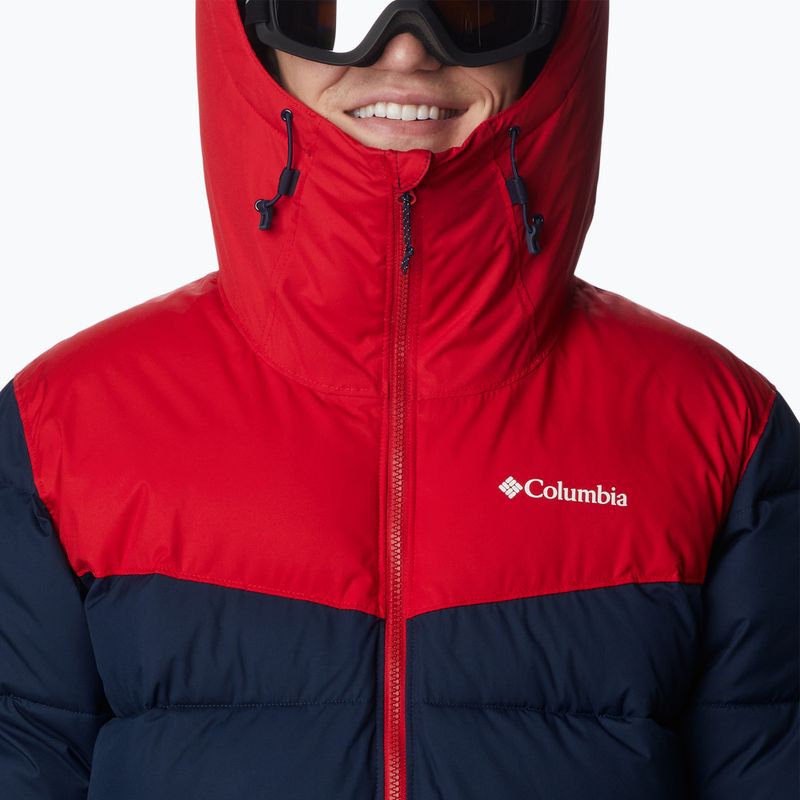 Giacca da sci Columbia Iceline Ridge da uomo, colore blu scuro/rosso montagna 4