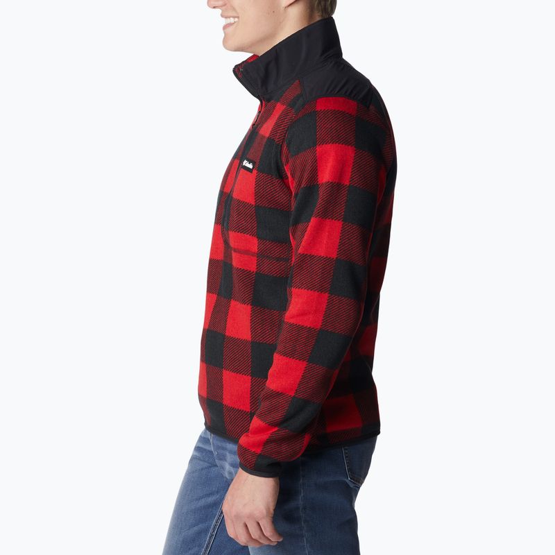 Felpa da trekking Columbia Sweater Weather II Printed mountain red check print da uomo 3